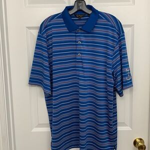 Monterey Club Size Large Polo.  94% poly and 6% spandex polo shirt monogrammed